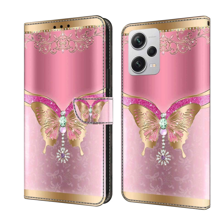 Crystal 3D Shockproof Protective Leather Phone Case, For Xiaomi Redmi Note 12 4G, For Xiaomi Redmi Note 12 Pro+