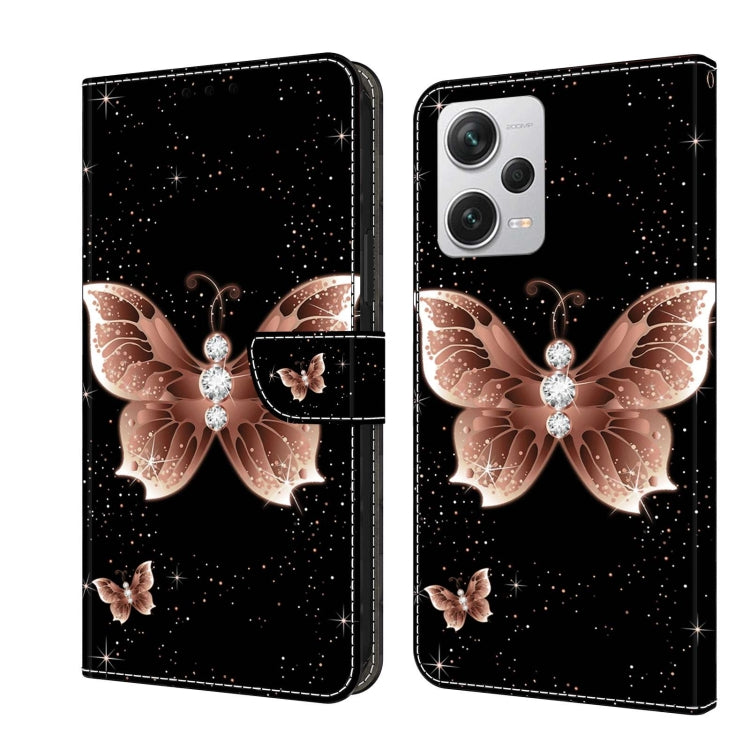 Crystal 3D Shockproof Protective Leather Phone Case, For Xiaomi Redmi Note 12 4G, For Xiaomi Redmi Note 12 Pro+