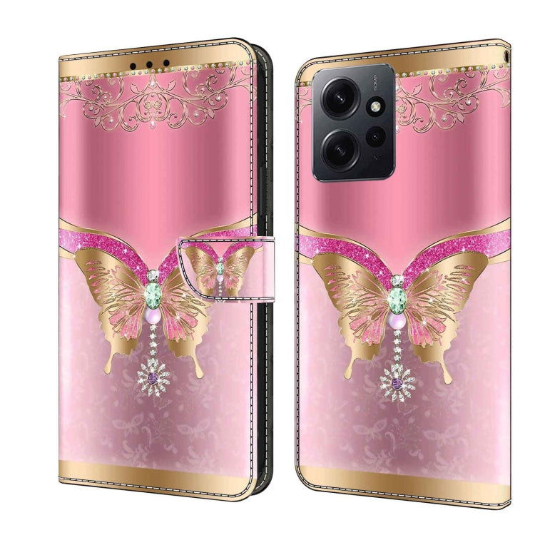 Crystal 3D Shockproof Protective Leather Phone Case, For Xiaomi Redmi Note 12 4G, For Xiaomi Redmi Note 12 Pro+