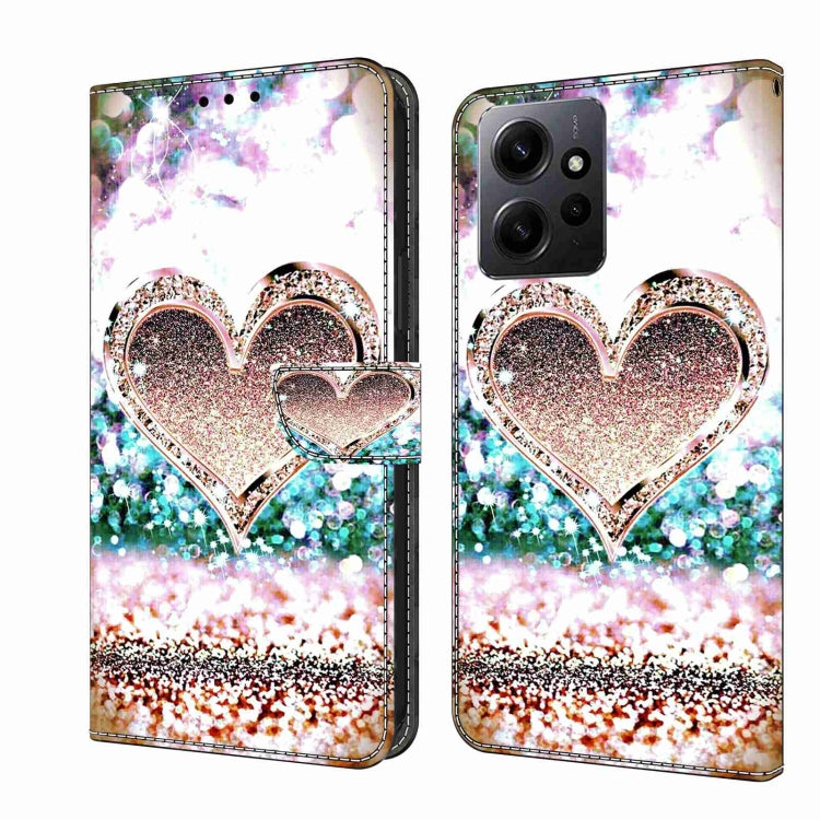 Crystal 3D Shockproof Protective Leather Phone Case, For Xiaomi Redmi Note 12 4G, For Xiaomi Redmi Note 12 Pro+
