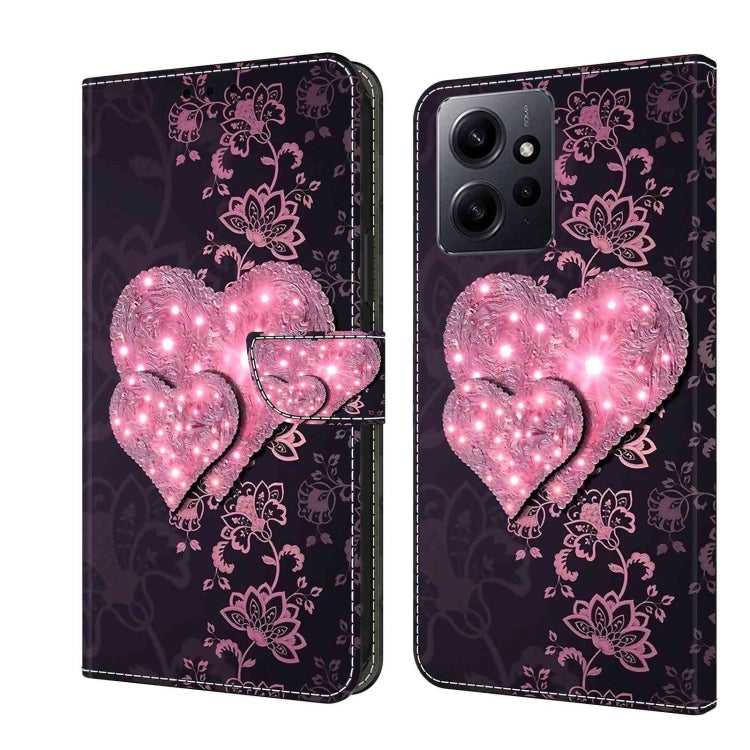 Crystal 3D Shockproof Protective Leather Phone Case, For Xiaomi Redmi Note 12 4G, For Xiaomi Redmi Note 12 Pro+