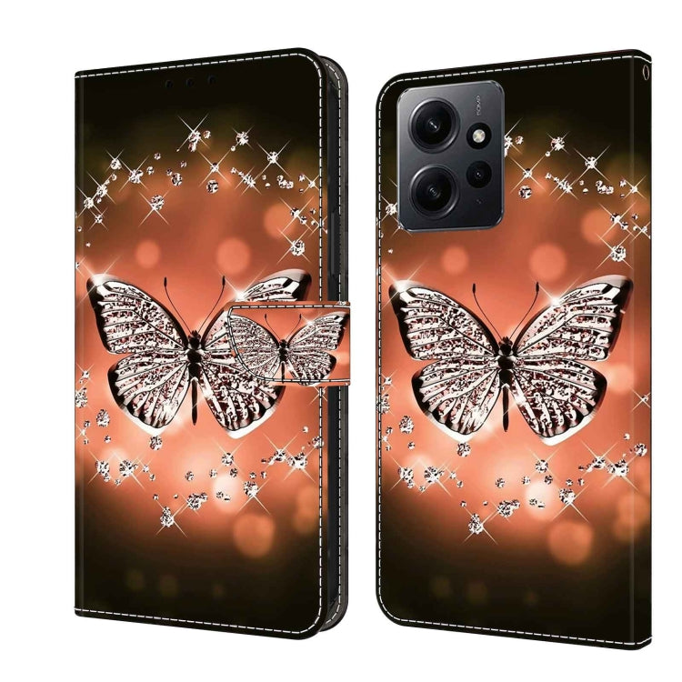 Crystal 3D Shockproof Protective Leather Phone Case, For Xiaomi Redmi Note 12 4G, For Xiaomi Redmi Note 12 Pro+