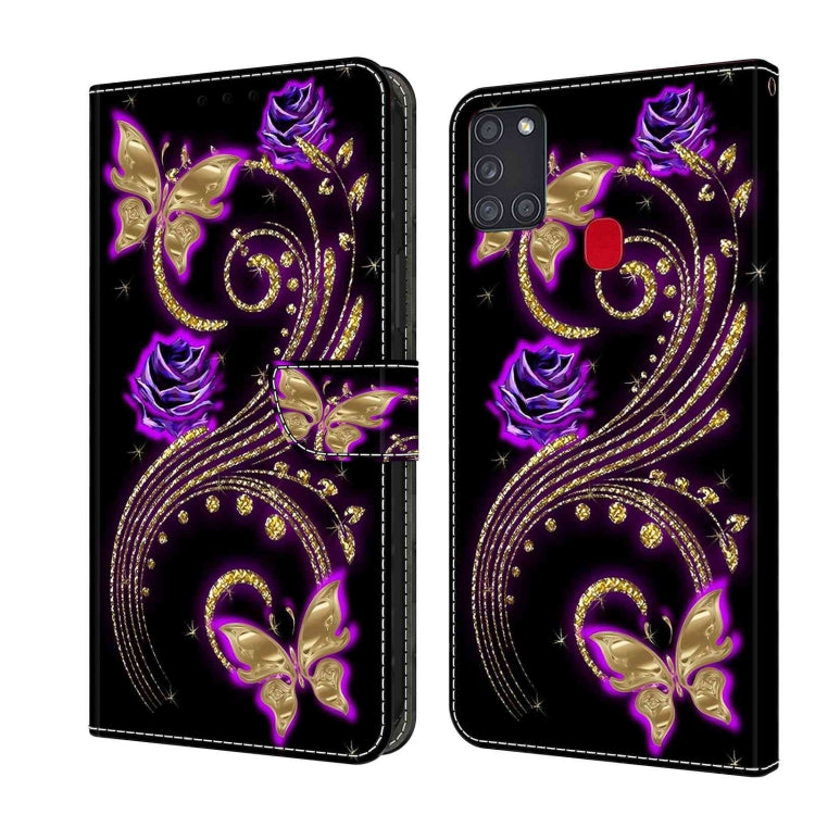 Crystal 3D Shockproof Protective Leather Phone Case, For Samsung Galaxy A21s, For Samsung Galaxy A71 4G