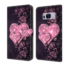 Load image into Gallery viewer, Crystal 3D Shockproof Protective Leather Phone Case, For Samsung Galaxy S9, For Samsung Galaxy S8+