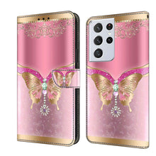 Load image into Gallery viewer, Crystal 3D Shockproof Protective Leather Phone Case, For Samsung Galaxy S21+, For Samsung Galaxy S21 Ultra