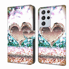 Load image into Gallery viewer, Crystal 3D Shockproof Protective Leather Phone Case, For Samsung Galaxy S21+, For Samsung Galaxy S21 Ultra