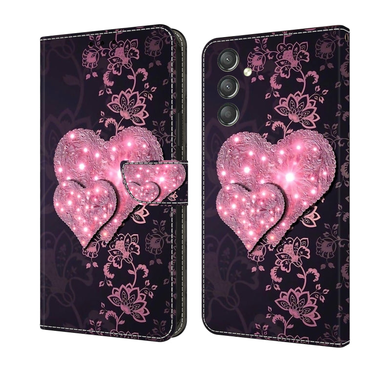 Crystal 3D Shockproof Protective Leather Phone Case, For Samsung Galaxy A14 4G / 5G, For Samsung Galaxy A24