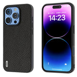 ABEEL Genuine Leather Litchi Texture Phone Case, For iPhone 16 Pro Max, For iPhone 16 Pro, For iPhone 16 Plus, For iPhone 16, For iPhone 15 Pro Max, For iPhone 15 Pro, For iPhone 15 Plus, For iPhone 15, For iPhone 14 Plus, For iPhone 14, For iPhone 14 ...