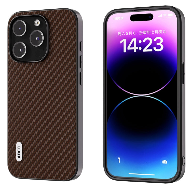 ABEEL Carbon Fiber Texture Protective Phone Case, For iPhone 15 Pro Max, For iPhone 15 Pro, For iPhone 15 Plus, For iPhone 15, For iPhone 14 Pro, For iPhone 14 Pro Max