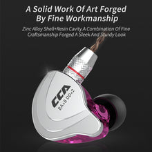 Load image into Gallery viewer, CCA CCA-C10 3.5mm Gold Plated Plug Ten Unit Hybrid Wire-controlled In-ear Earphone, with Mic, without Mic