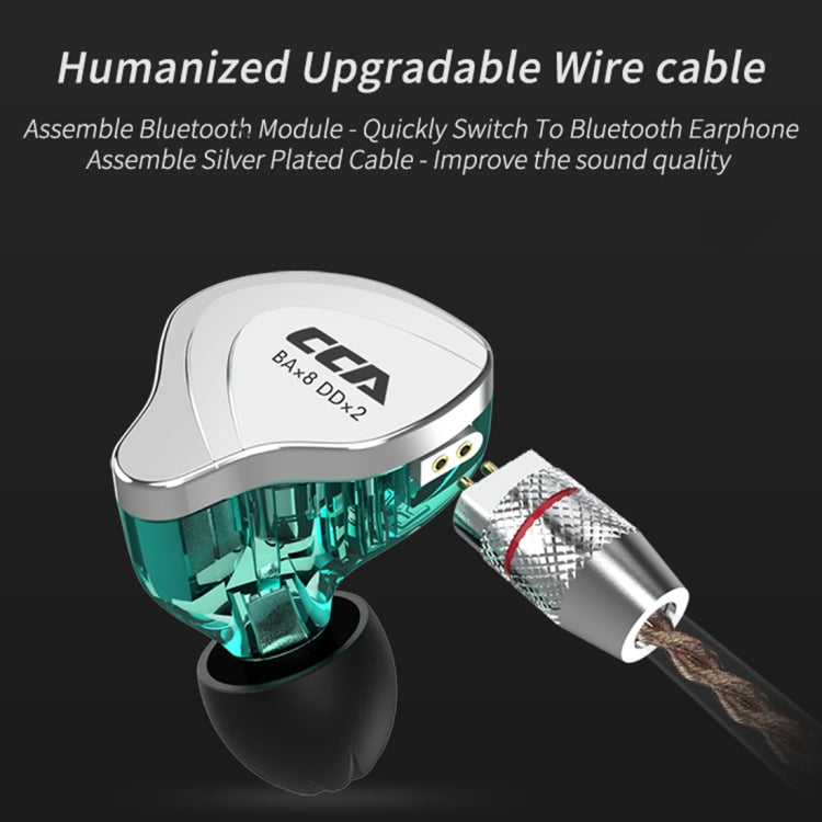 CCA CCA-C10 3.5mm Gold Plated Plug Ten Unit Hybrid Wire-controlled In-ear Earphone, with Mic, without Mic