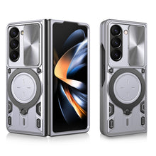 Load image into Gallery viewer, CD Texture Sliding Camshield Magnetic Holder Phone Case