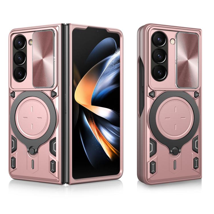 CD Texture Sliding Camshield Magnetic Holder Phone Case