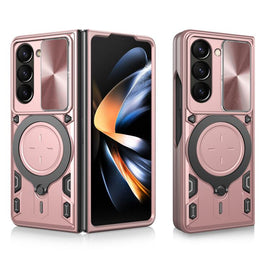 CD Texture Sliding Camshield Magnetic Holder Phone Case