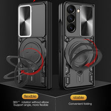 Load image into Gallery viewer, CD Texture Sliding Camshield Magnetic Holder Phone Case