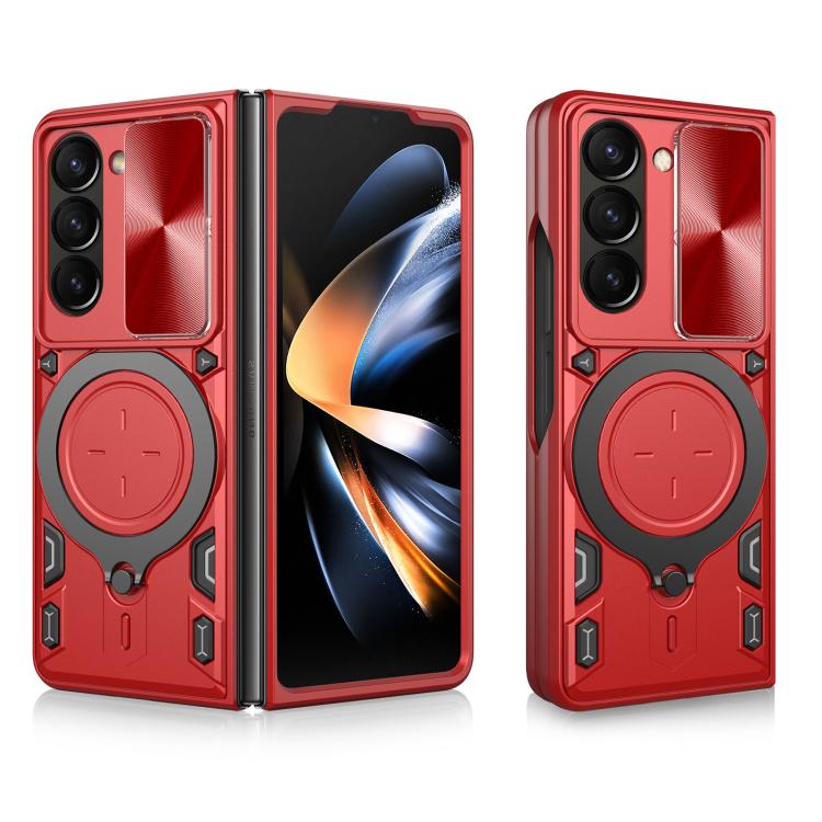 CD Texture Sliding Camshield Magnetic Holder Phone Case