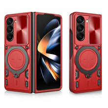 Load image into Gallery viewer, CD Texture Sliding Camshield Magnetic Holder Phone Case