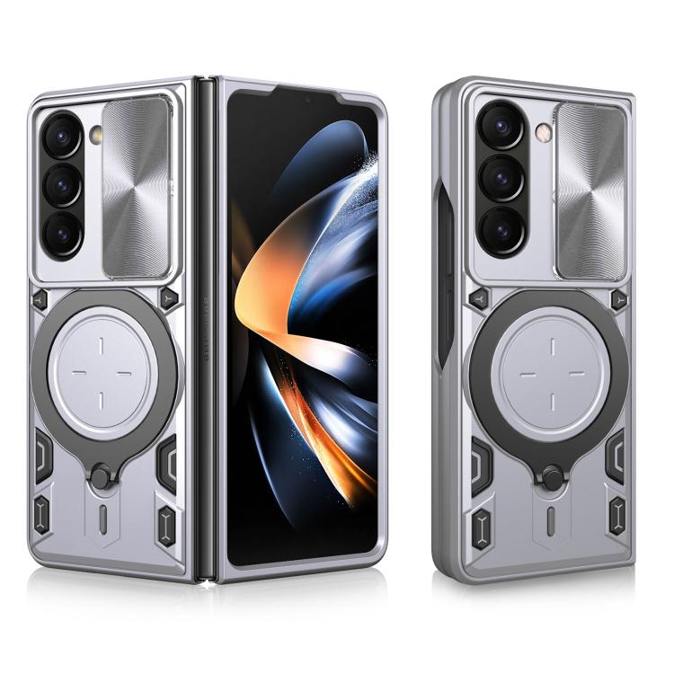 CD Texture Sliding Camshield Magnetic Holder Phone Case