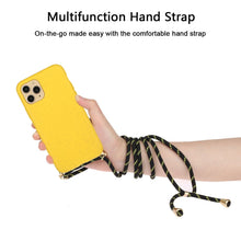 Load image into Gallery viewer, Wheat Straw Material + TPU Phone Case with Lanyard, For iPhone 15 Pro Max, For iPhone 15 Pro, For iPhone 15 Plus, For iPhone 15