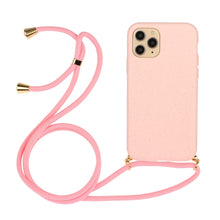 Load image into Gallery viewer, Wheat Straw Material + TPU Phone Case with Lanyard, For iPhone 15 Pro Max, For iPhone 15 Pro, For iPhone 15 Plus, For iPhone 15