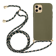 Load image into Gallery viewer, Wheat Straw Material + TPU Phone Case with Lanyard, For iPhone 15 Pro Max, For iPhone 15 Pro, For iPhone 15 Plus, For iPhone 15