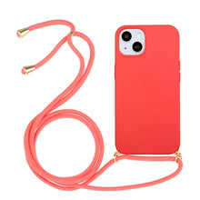 Load image into Gallery viewer, Wheat Straw Material + TPU Phone Case with Lanyard, For iPhone 15 Pro Max, For iPhone 15 Pro, For iPhone 15 Plus, For iPhone 15
