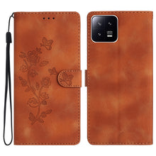 Load image into Gallery viewer, Flower Butterfly Embossing Pattern Leather Phone Case, For Xiaomi Redmi Note 12S, For Xiaomi Redmi 13C 4G, For Xiaomi Redmi Note 12 Pro 5G, For Xiaomi 13T, For Xiaomi Redmi Note 12 5G, For Xiaomi 13 Pro, For Xiaomi 13, For Xiaomi 12T / 12T Pro