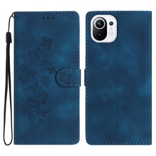 Load image into Gallery viewer, Flower Butterfly Embossing Pattern Leather Phone Case, For Xiaomi Redmi 10, For Xiaomi Mi 11 Lite, For Xiaomi Mi 11 Ultra, For Xiaomi Mi 11 Pro, For Xiaomi Redmi Note 10 5G, For Xiaomi Redmi 9A, For Xiaomi Redmi 9, For Xiaomi Redmi 9C