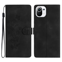 Load image into Gallery viewer, Flower Butterfly Embossing Pattern Leather Phone Case, For Xiaomi Redmi 10, For Xiaomi Mi 11 Lite, For Xiaomi Mi 11 Ultra, For Xiaomi Mi 11 Pro, For Xiaomi Redmi Note 10 5G, For Xiaomi Redmi 9A, For Xiaomi Redmi 9, For Xiaomi Redmi 9C