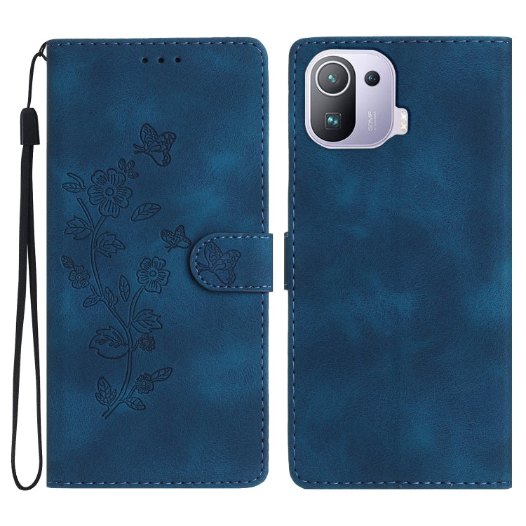 Flower Butterfly Embossing Pattern Leather Phone Case, For Xiaomi Redmi 10, For Xiaomi Mi 11 Lite, For Xiaomi Mi 11 Ultra, For Xiaomi Mi 11 Pro, For Xiaomi Redmi Note 10 5G, For Xiaomi Redmi 9A, For Xiaomi Redmi 9, For Xiaomi Redmi 9C
