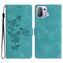 Load image into Gallery viewer, Flower Butterfly Embossing Pattern Leather Phone Case, For Xiaomi Redmi 10, For Xiaomi Mi 11 Lite, For Xiaomi Mi 11 Ultra, For Xiaomi Mi 11 Pro, For Xiaomi Redmi Note 10 5G, For Xiaomi Redmi 9A, For Xiaomi Redmi 9, For Xiaomi Redmi 9C