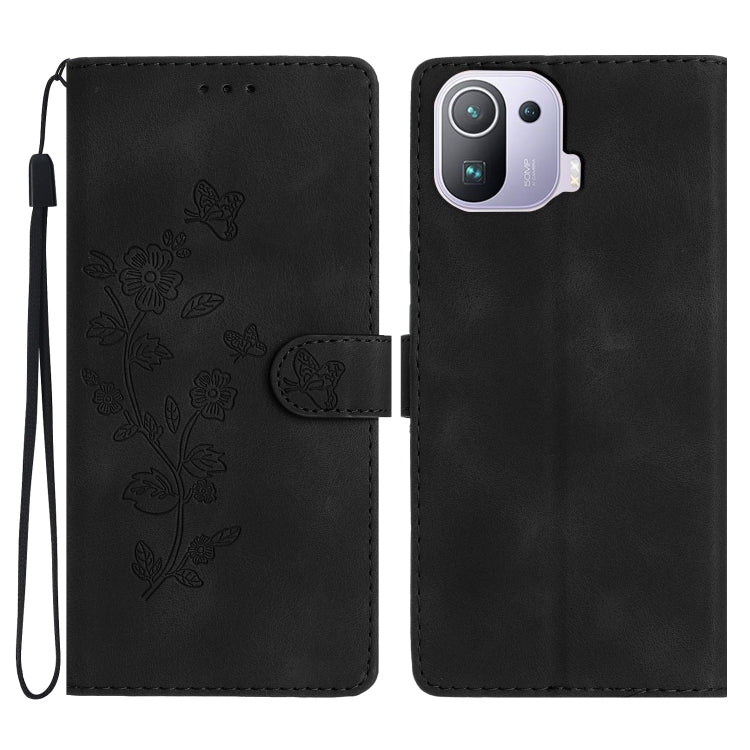 Flower Butterfly Embossing Pattern Leather Phone Case, For Xiaomi Redmi 10, For Xiaomi Mi 11 Lite, For Xiaomi Mi 11 Ultra, For Xiaomi Mi 11 Pro, For Xiaomi Redmi Note 10 5G, For Xiaomi Redmi 9A, For Xiaomi Redmi 9, For Xiaomi Redmi 9C