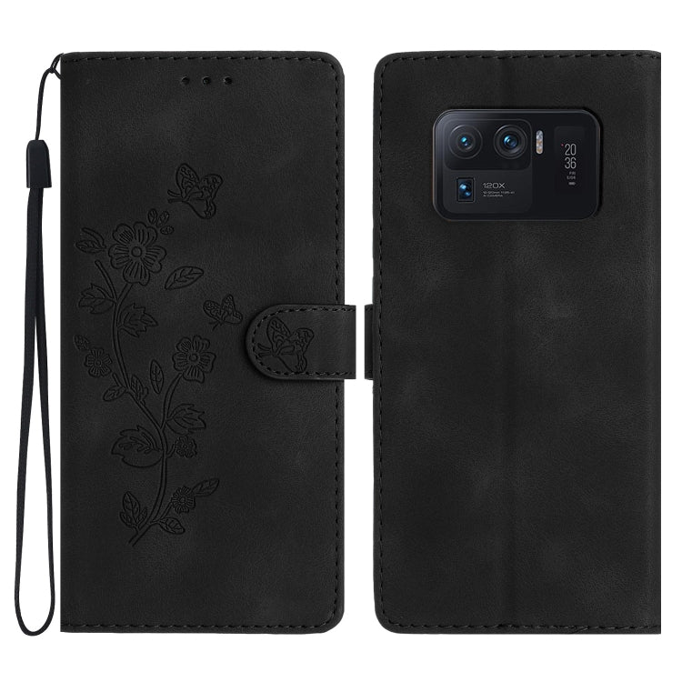 Flower Butterfly Embossing Pattern Leather Phone Case, For Xiaomi Redmi 10, For Xiaomi Mi 11 Lite, For Xiaomi Mi 11 Ultra, For Xiaomi Mi 11 Pro, For Xiaomi Redmi Note 10 5G, For Xiaomi Redmi 9A, For Xiaomi Redmi 9, For Xiaomi Redmi 9C