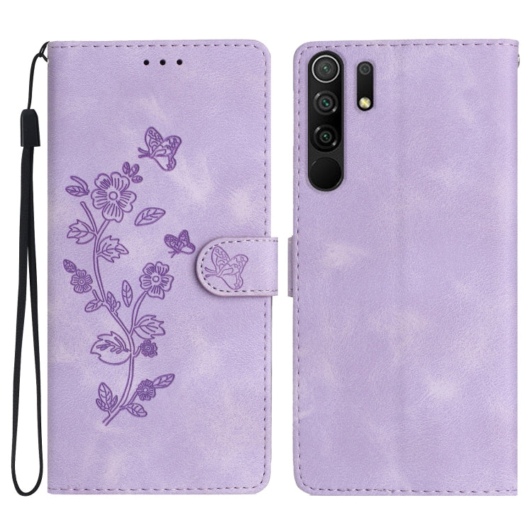 Flower Butterfly Embossing Pattern Leather Phone Case, For Xiaomi Redmi Note 9 5G / Note 9T, For Xiaomi Mi 10T Lite 5G, For Xiaomi Mi 10T 5G / 10T Pro 5G, For Xiaomi Redmi 9A, For Xiaomi Redmi 9, For Xiaomi Redmi 9C, For Xiaomi Redmi Note 8T