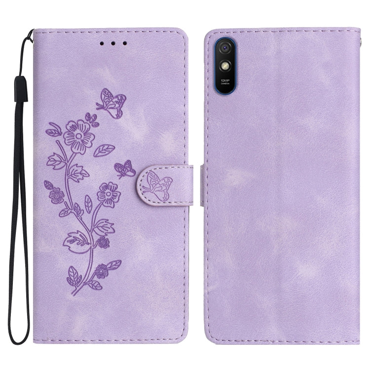 Flower Butterfly Embossing Pattern Leather Phone Case, For Xiaomi Redmi 10, For Xiaomi Mi 11 Lite, For Xiaomi Mi 11 Ultra, For Xiaomi Mi 11 Pro, For Xiaomi Redmi Note 10 5G, For Xiaomi Redmi 9A, For Xiaomi Redmi 9, For Xiaomi Redmi 9C
