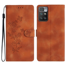 Load image into Gallery viewer, Flower Butterfly Embossing Pattern Leather Phone Case, For Xiaomi Redmi 10, For Xiaomi Mi 11 Lite, For Xiaomi Mi 11 Ultra, For Xiaomi Mi 11 Pro, For Xiaomi Redmi Note 10 5G, For Xiaomi Redmi 9A, For Xiaomi Redmi 9, For Xiaomi Redmi 9C
