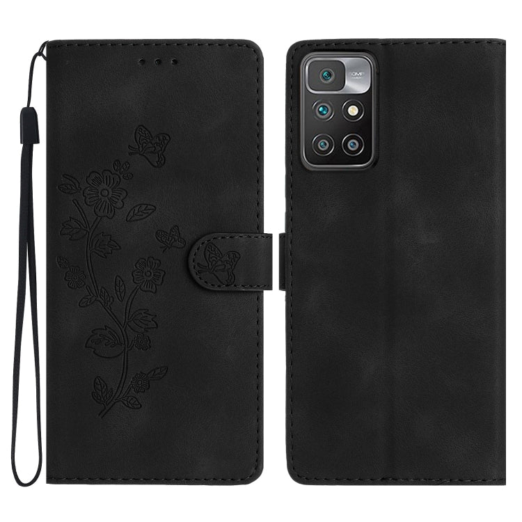 Flower Butterfly Embossing Pattern Leather Phone Case, For Xiaomi Redmi 10, For Xiaomi Mi 11 Lite, For Xiaomi Mi 11 Ultra, For Xiaomi Mi 11 Pro, For Xiaomi Redmi Note 10 5G, For Xiaomi Redmi 9A, For Xiaomi Redmi 9, For Xiaomi Redmi 9C