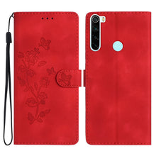 Load image into Gallery viewer, Flower Butterfly Embossing Pattern Leather Phone Case, For Xiaomi Redmi Note 8T