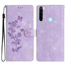 Load image into Gallery viewer, Flower Butterfly Embossing Pattern Leather Phone Case, For Xiaomi Redmi Note 8T