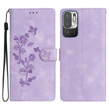 Load image into Gallery viewer, Flower Butterfly Embossing Pattern Leather Phone Case, For Xiaomi Redmi 10, For Xiaomi Mi 11 Lite, For Xiaomi Mi 11 Ultra, For Xiaomi Mi 11 Pro, For Xiaomi Redmi Note 10 5G, For Xiaomi Redmi 9A, For Xiaomi Redmi 9, For Xiaomi Redmi 9C