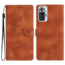 Load image into Gallery viewer, Flower Butterfly Embossing Pattern Leather Phone Case, For Xiaomi Redmi 10, For Xiaomi Mi 11 Lite, For Xiaomi Mi 11 Ultra, For Xiaomi Mi 11 Pro, For Xiaomi Redmi Note 10 5G, For Xiaomi Redmi Note 10 4G / Note 10S, For Xiaomi Redmi Note 10 Pro / 10 Pro ...