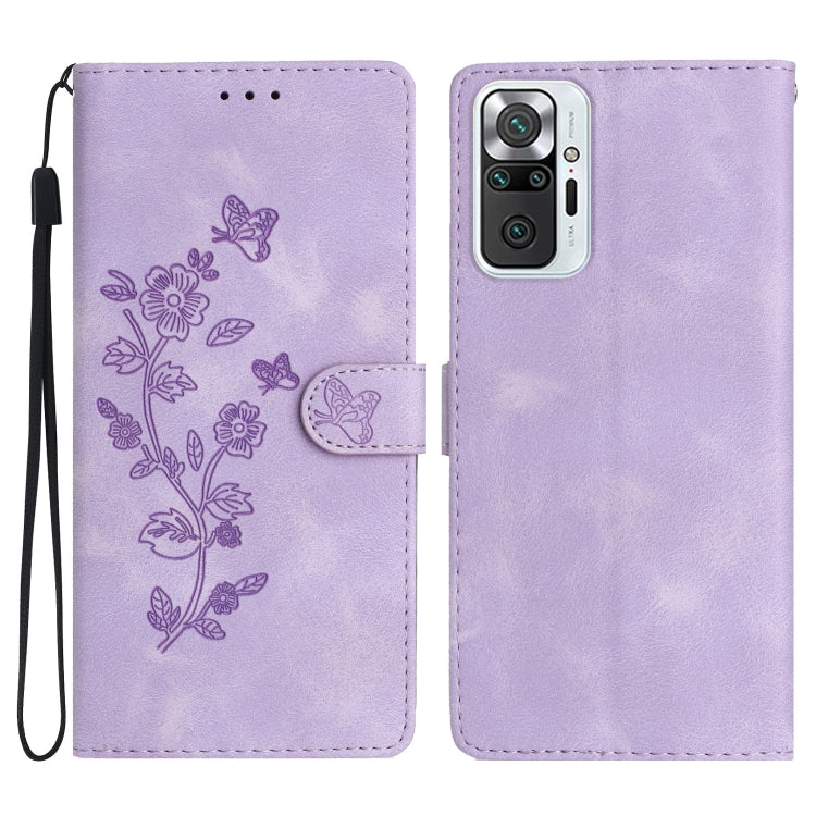 Flower Butterfly Embossing Pattern Leather Phone Case, For Xiaomi Redmi 10, For Xiaomi Mi 11 Lite, For Xiaomi Mi 11 Ultra, For Xiaomi Mi 11 Pro, For Xiaomi Redmi Note 10 5G, For Xiaomi Redmi Note 10 4G / Note 10S, For Xiaomi Redmi Note 10 Pro / 10 Pro ...