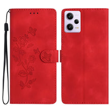 Load image into Gallery viewer, Flower Butterfly Embossing Pattern Leather Phone Case, For Xiaomi Redmi Note 12S, For Xiaomi Redmi 13C 4G, For Xiaomi Redmi Note 12 Pro 5G, For Xiaomi 13T, For Xiaomi Redmi Note 12 5G, For Xiaomi 13 Pro, For Xiaomi 13, For Xiaomi 12T / 12T Pro
