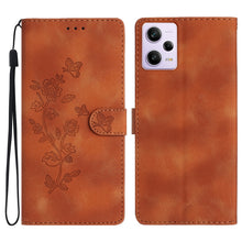 Load image into Gallery viewer, Flower Butterfly Embossing Pattern Leather Phone Case, For Xiaomi Redmi Note 12S, For Xiaomi Redmi 13C 4G, For Xiaomi Redmi Note 12 Pro 5G, For Xiaomi 13T, For Xiaomi Redmi Note 12 5G, For Xiaomi 13 Pro, For Xiaomi 13, For Xiaomi 12T / 12T Pro