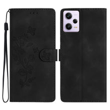 Load image into Gallery viewer, Flower Butterfly Embossing Pattern Leather Phone Case, For Xiaomi Redmi Note 12S, For Xiaomi Redmi 13C 4G, For Xiaomi Redmi Note 12 Pro 5G, For Xiaomi 13T, For Xiaomi Redmi Note 12 5G, For Xiaomi 13 Pro, For Xiaomi 13, For Xiaomi 12T / 12T Pro