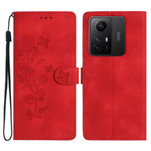 Load image into Gallery viewer, Flower Butterfly Embossing Pattern Leather Phone Case, For Xiaomi Redmi Note 12S, For Xiaomi Redmi 13C 4G, For Xiaomi Redmi Note 12 Pro 5G, For Xiaomi 13T, For Xiaomi Redmi Note 12 5G, For Xiaomi 13 Pro, For Xiaomi 13, For Xiaomi 12T / 12T Pro