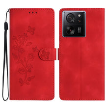 Load image into Gallery viewer, Flower Butterfly Embossing Pattern Leather Phone Case, For Xiaomi Redmi Note 12S, For Xiaomi Redmi 13C 4G, For Xiaomi Redmi Note 12 Pro 5G, For Xiaomi 13T, For Xiaomi Redmi Note 12 5G, For Xiaomi 13 Pro, For Xiaomi 13, For Xiaomi 12T / 12T Pro