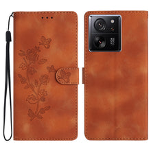 Load image into Gallery viewer, Flower Butterfly Embossing Pattern Leather Phone Case, For Xiaomi Redmi Note 12S, For Xiaomi Redmi 13C 4G, For Xiaomi Redmi Note 12 Pro 5G, For Xiaomi 13T, For Xiaomi Redmi Note 12 5G, For Xiaomi 13 Pro, For Xiaomi 13, For Xiaomi 12T / 12T Pro