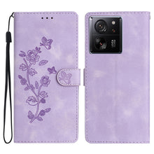 Load image into Gallery viewer, Flower Butterfly Embossing Pattern Leather Phone Case, For Xiaomi Redmi Note 12S, For Xiaomi Redmi 13C 4G, For Xiaomi Redmi Note 12 Pro 5G, For Xiaomi 13T, For Xiaomi Redmi Note 12 5G, For Xiaomi 13 Pro, For Xiaomi 13, For Xiaomi 12T / 12T Pro