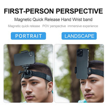 Load image into Gallery viewer, STARTRC Action Camera Magnetic POV View Bracket, Quick Release Headband, Quick Release Wristband, 2 in 1 Quick Release Headband Wristband